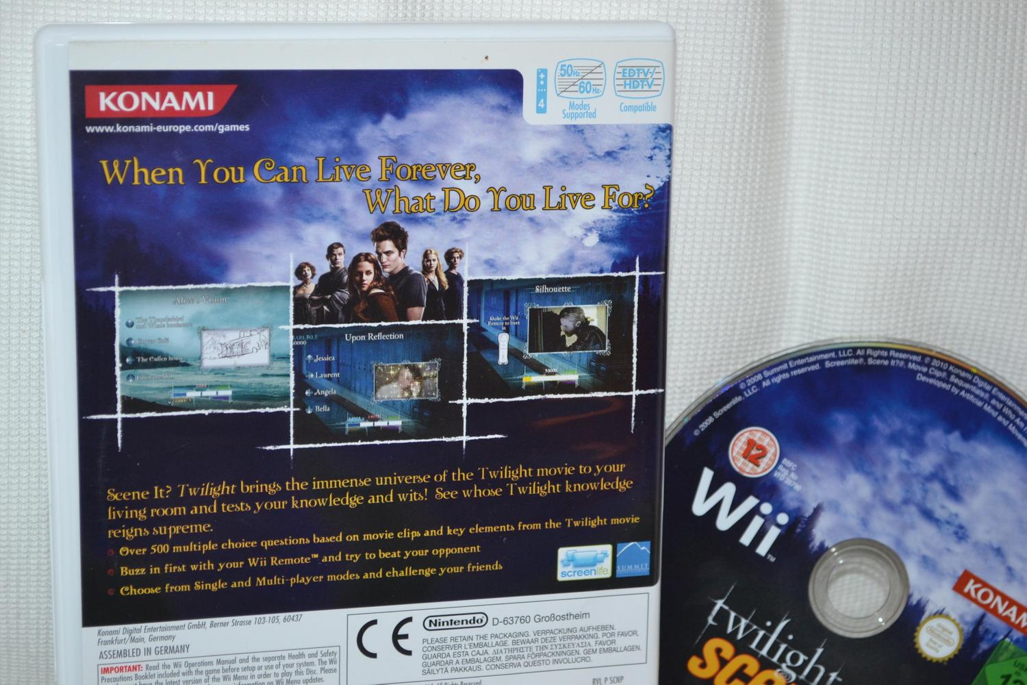 Scene It? Twilight Wii (Utan manual) Nintendo Fint Skick