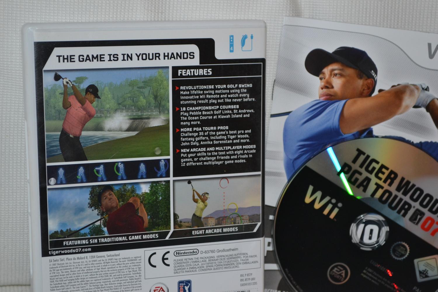 Tiger Woods PGA Tour 07 Wii Nintendo Komplett Fint Skick