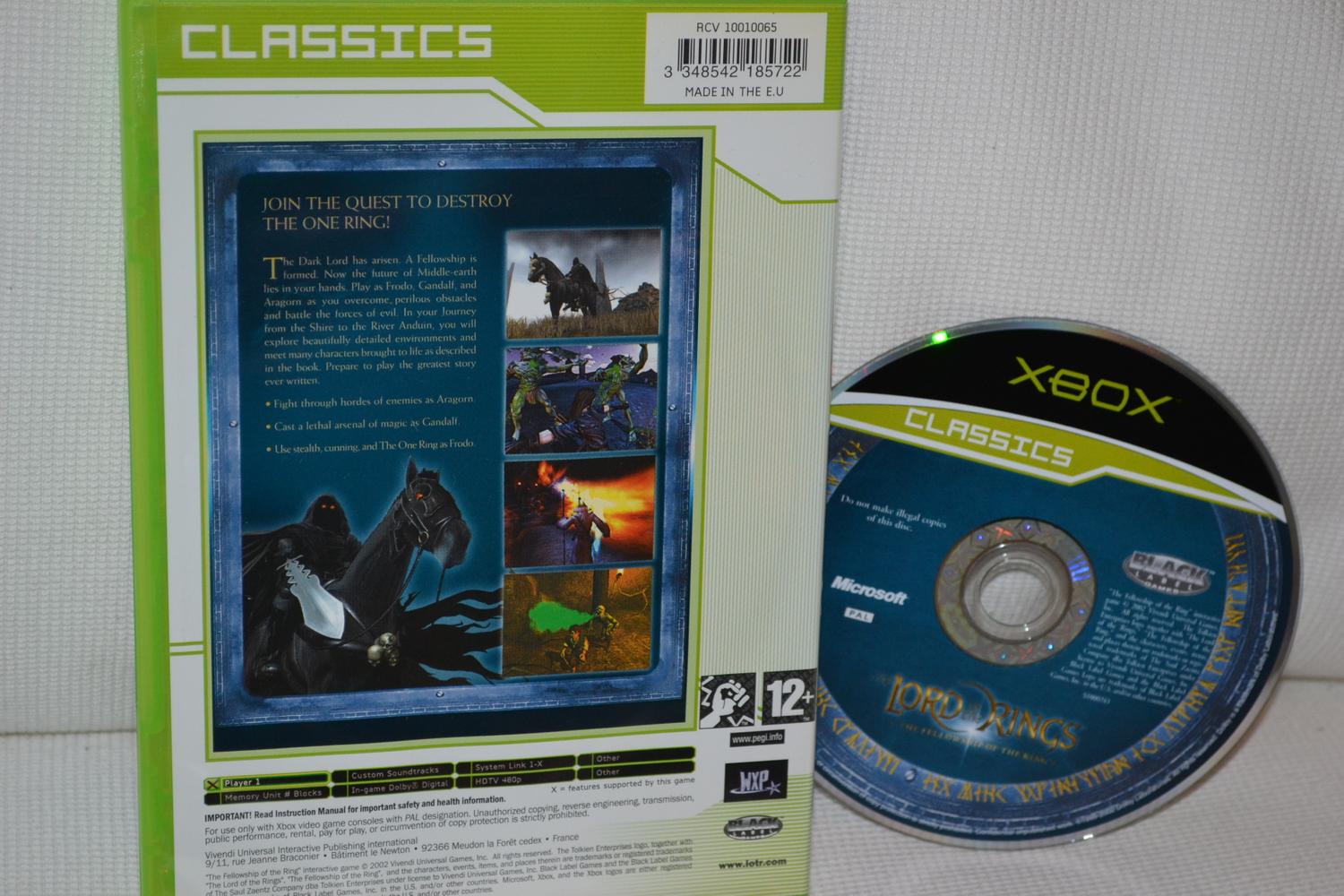 Lord of the Rings Fellowship of the Ring XBOX (Utan Manual) Fint Skick
