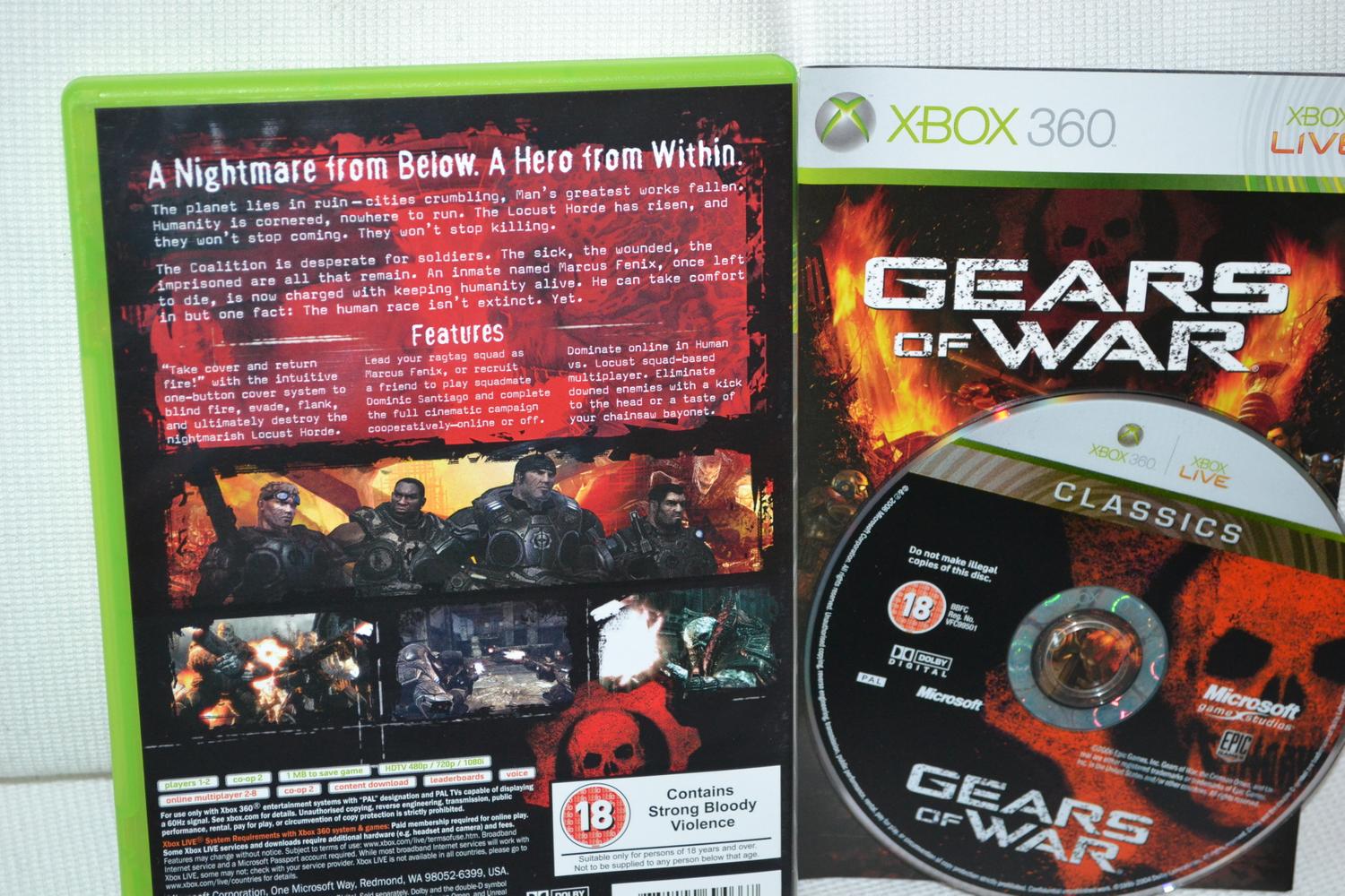 Gears Of War - Classics Edition Xbox 360 Komplett Fint Skick