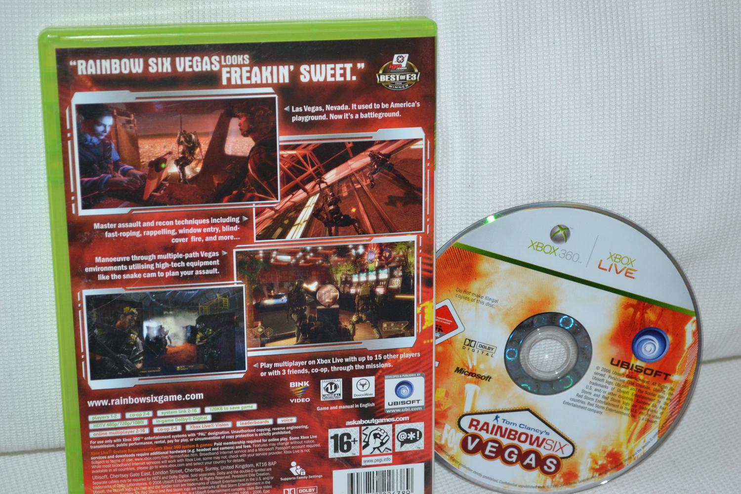 Tom Clancys Rainbow Six: Vegas Xbox 360 (Utan Manual) Fint Skick