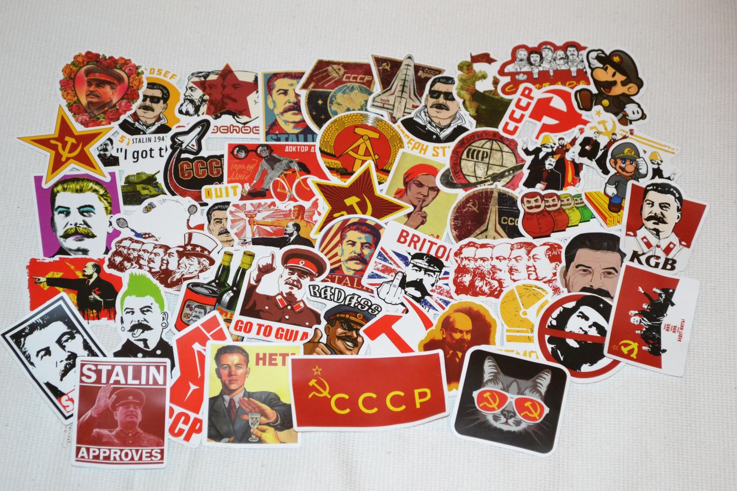 Josef Stalin Sovjet CCCP USSR 50st Klistermärken 8-5cm Ny