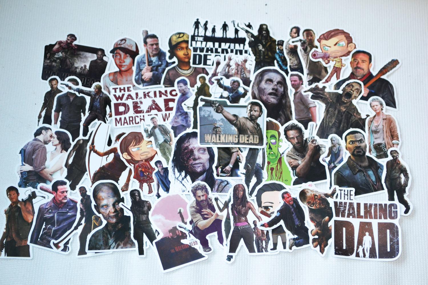 The Walking Dead Rick Grimes Daryl Karaktärer mm 50st Klistermärken 8-6cm Ny