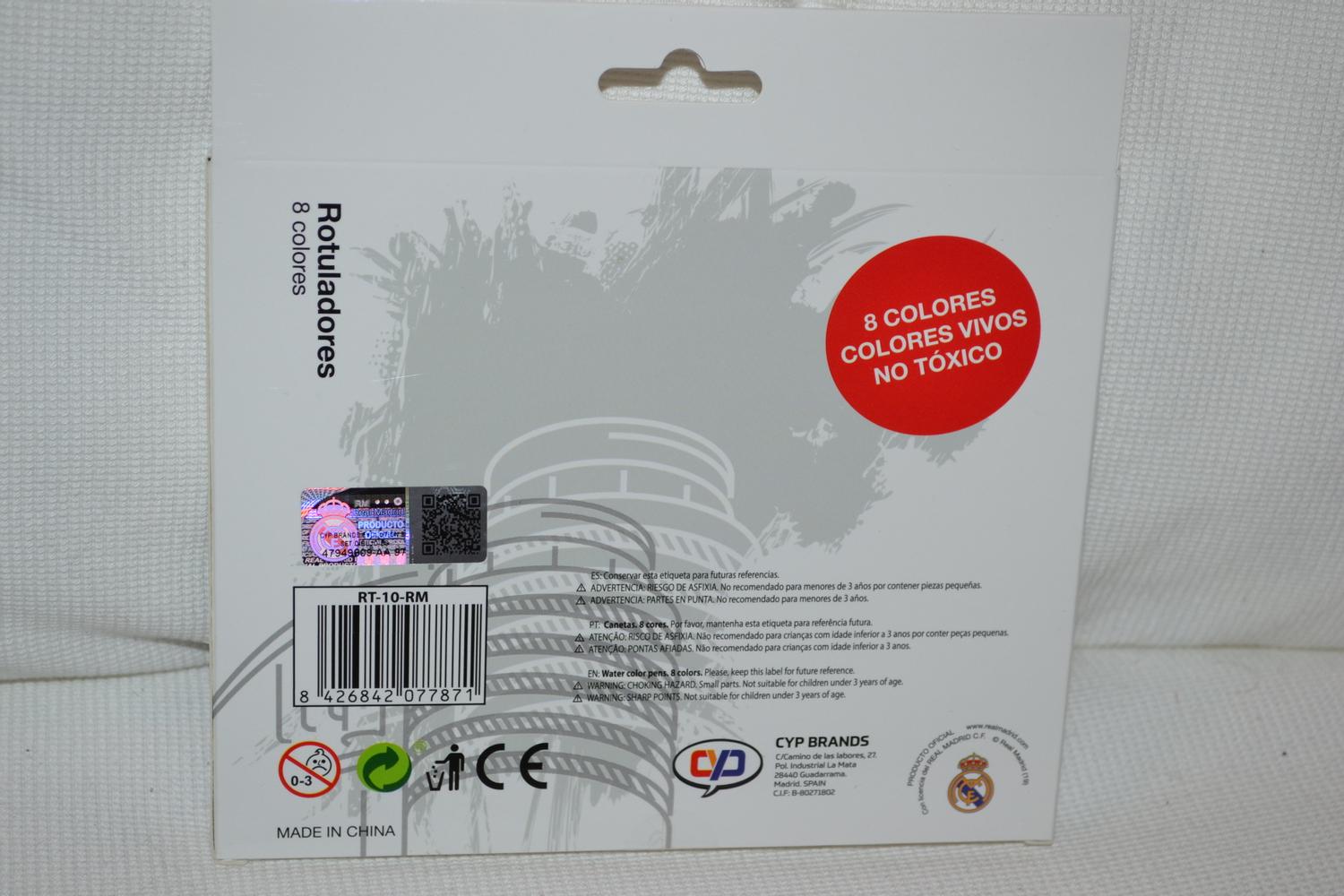 8st Färgpennor Tusch Real Madrid CYP Brands Ny