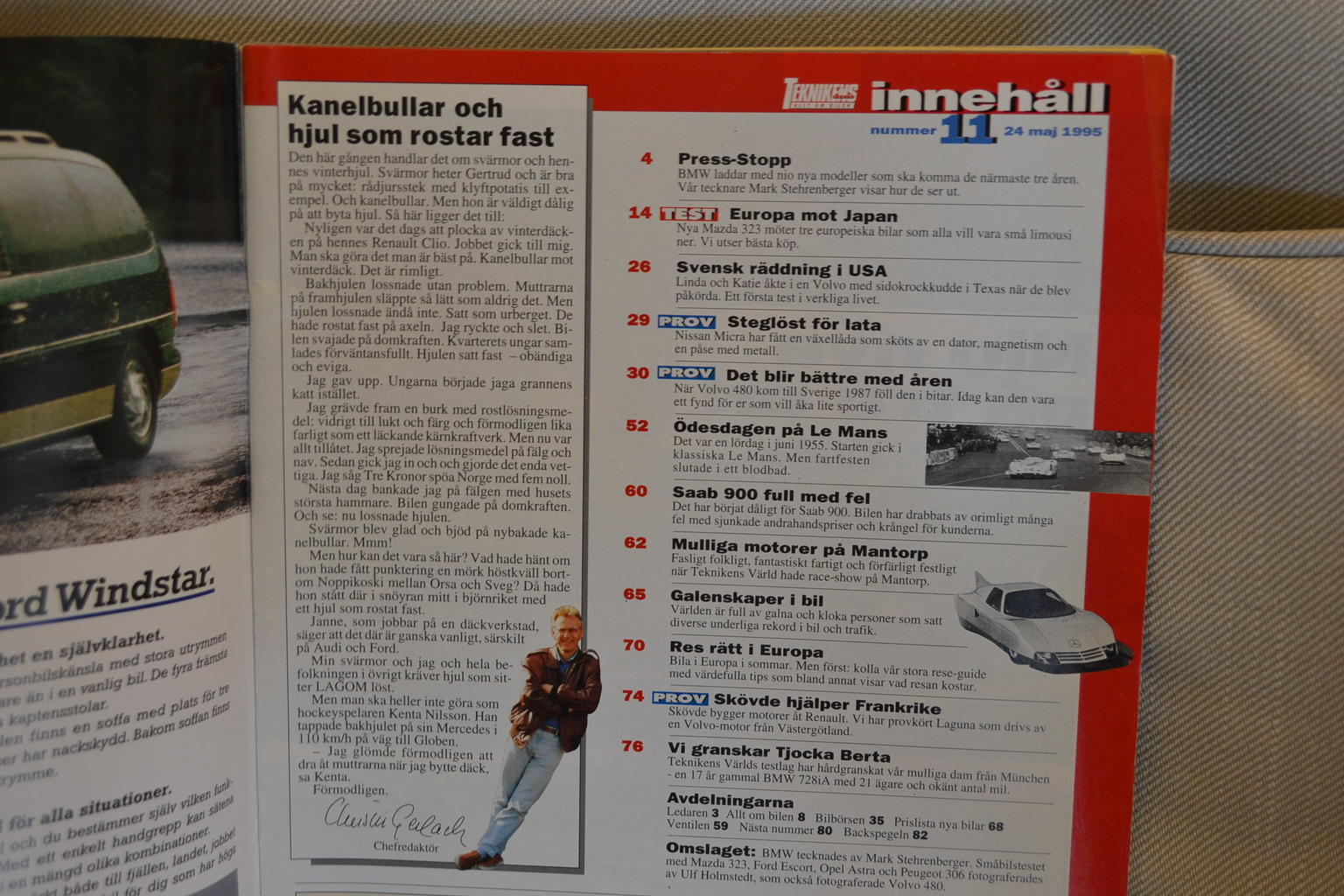Teknikens Värld Nr 11 1995 (BMW, Mazda, Fel på Saab 900 mm)
