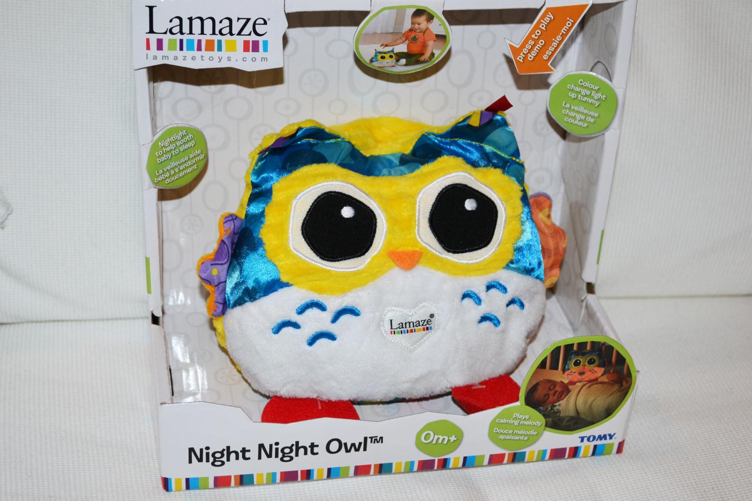 Nattlampa m. Melodi Mjukisuggla God Natt 18cm Småbarn Ny