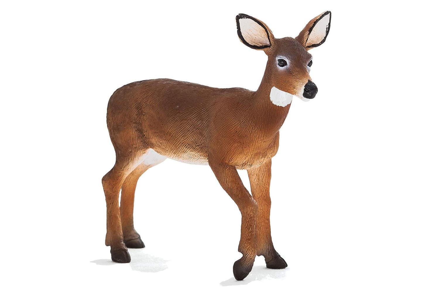 Vitsvanshjort Kalv Barn MOJO 10cm Djur Figur Ny