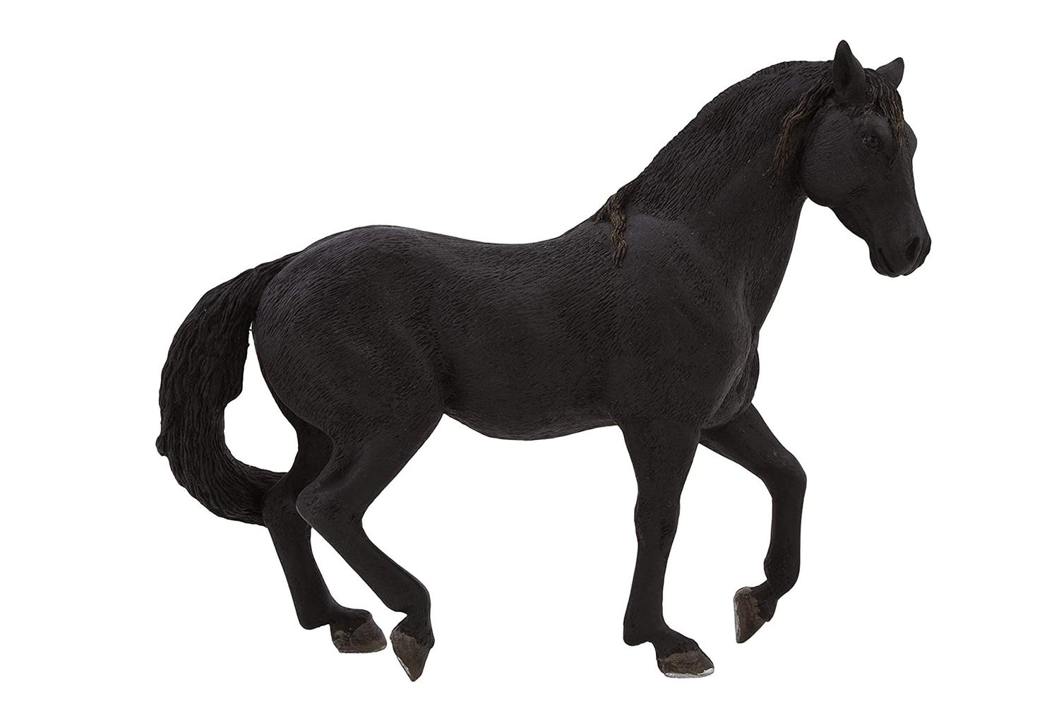 Andalusisk Hingst Svart MOJO 14cm Djur Figur Ny