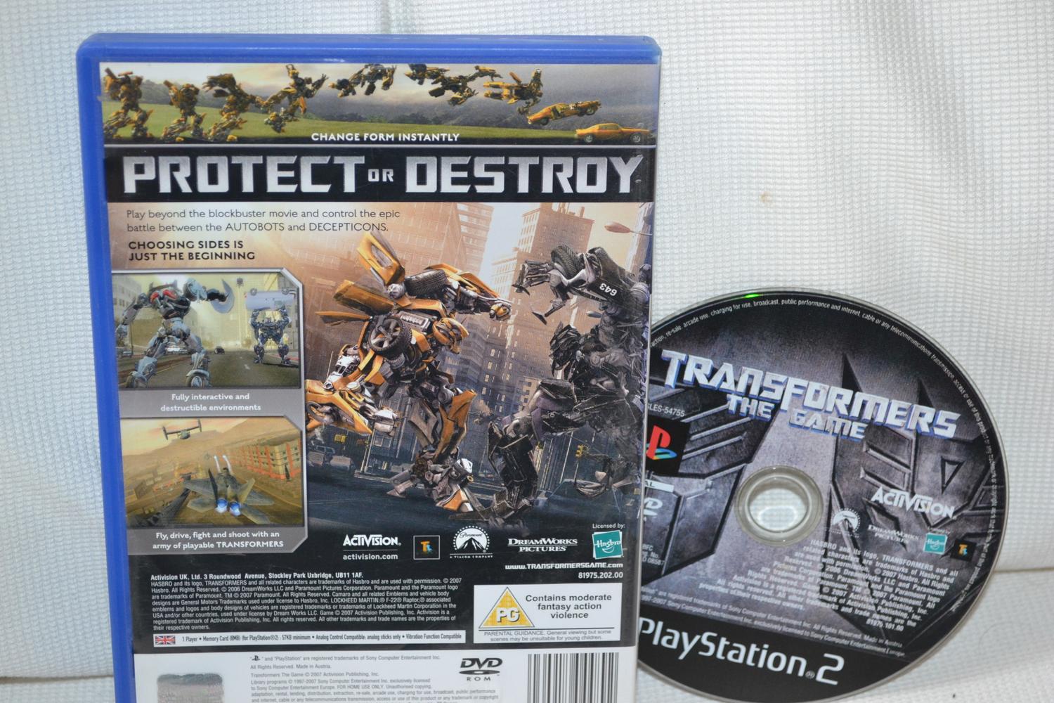 Transformers The Game PS2 Playstation 2 (Utan manual) Fint Skick