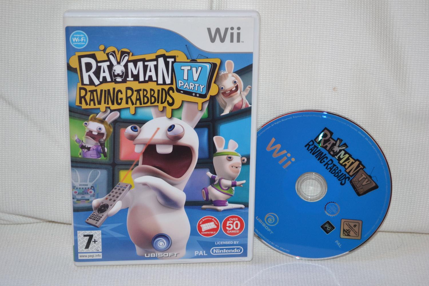 Rayman Raving Rabbids TV Party Wii Nintendo (Utan Manual) Fint Skick