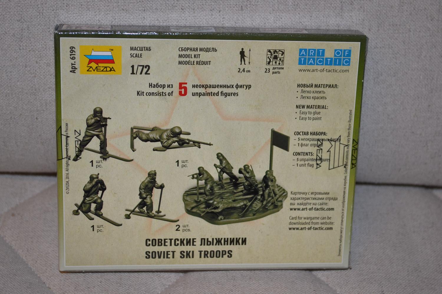 Soviet Skiers Skidåkare WW2 Ryssland Vinterkriget 1:72 Zvezda Ny