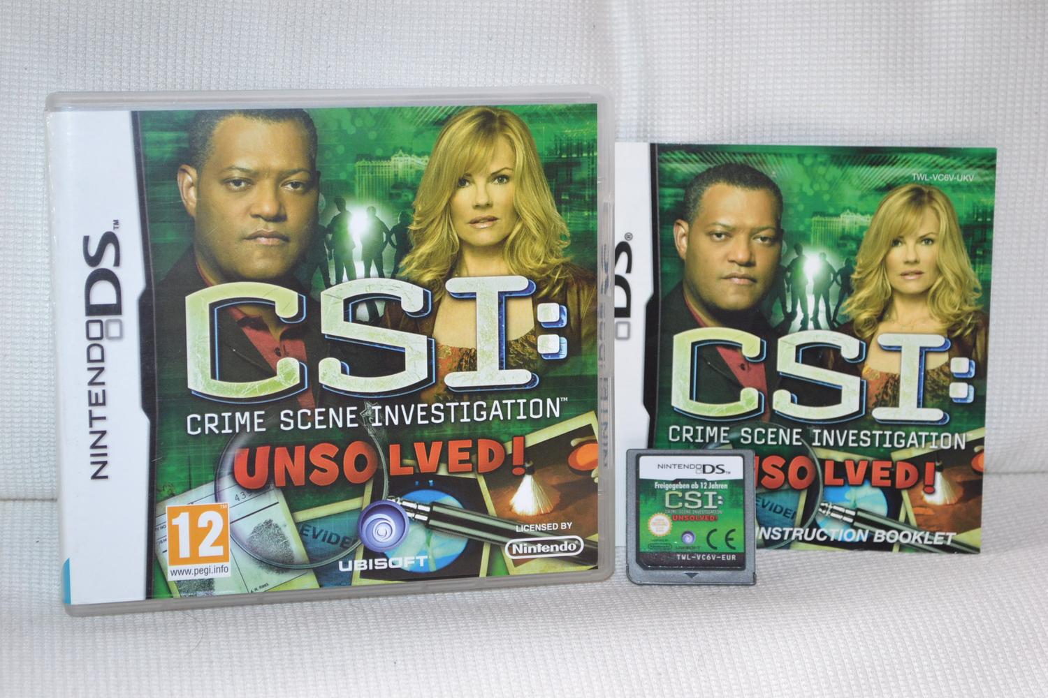 CSI: Unsolved NDS Nintendo DS Komplett Fint Skick