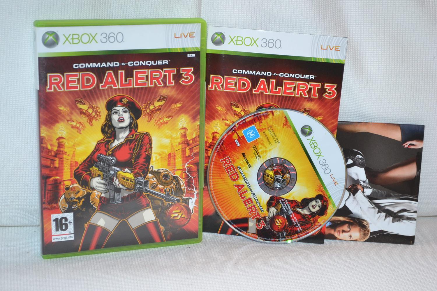 Command & Conquer: Red Alert 3 m. POSTER Xbox 360 Komplett Fint Skick