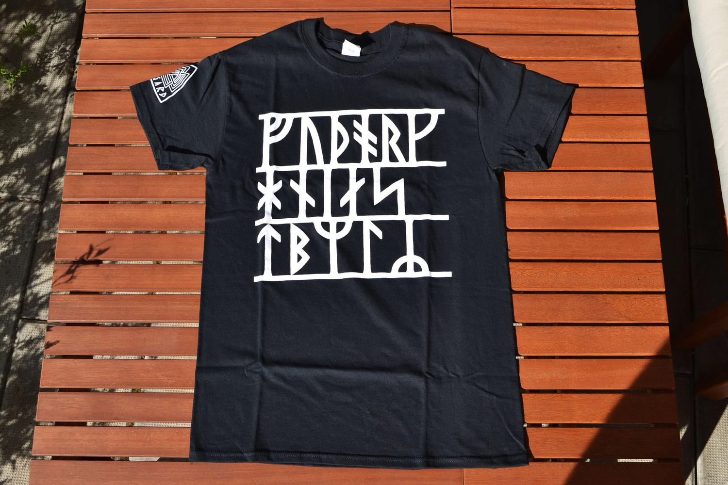 Futhark Alfabetet Viking Svart T-Shirt Tröja Unisex (Strl S) Ny