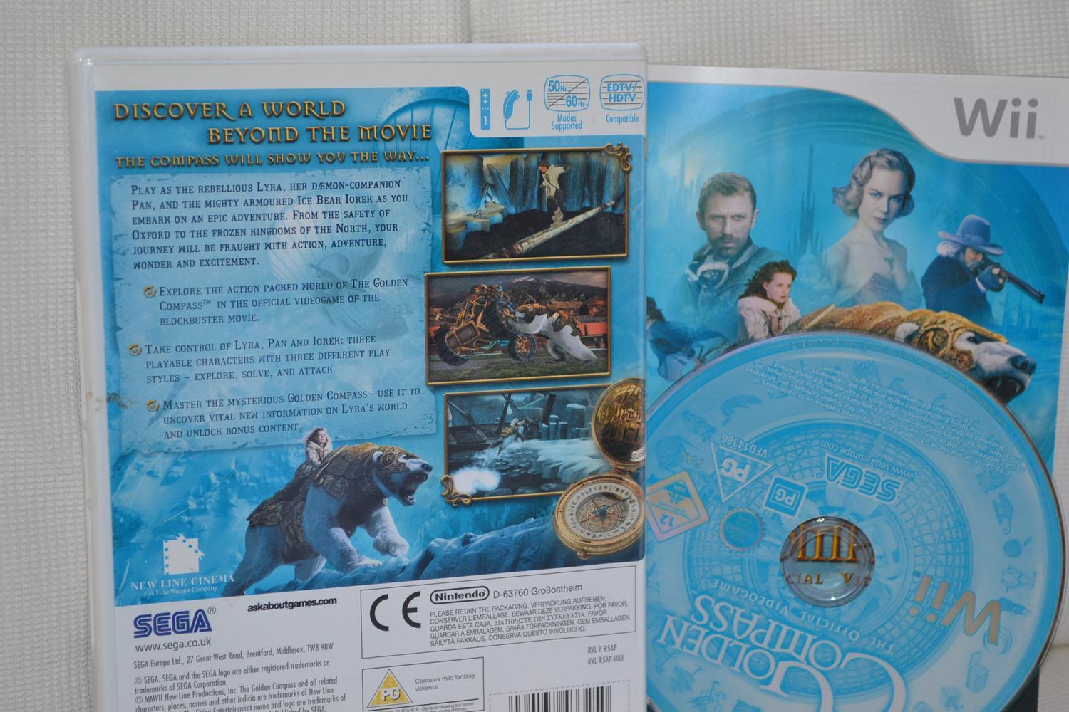 The Golden Compass Nintendo Wii Komplett Fint Skick