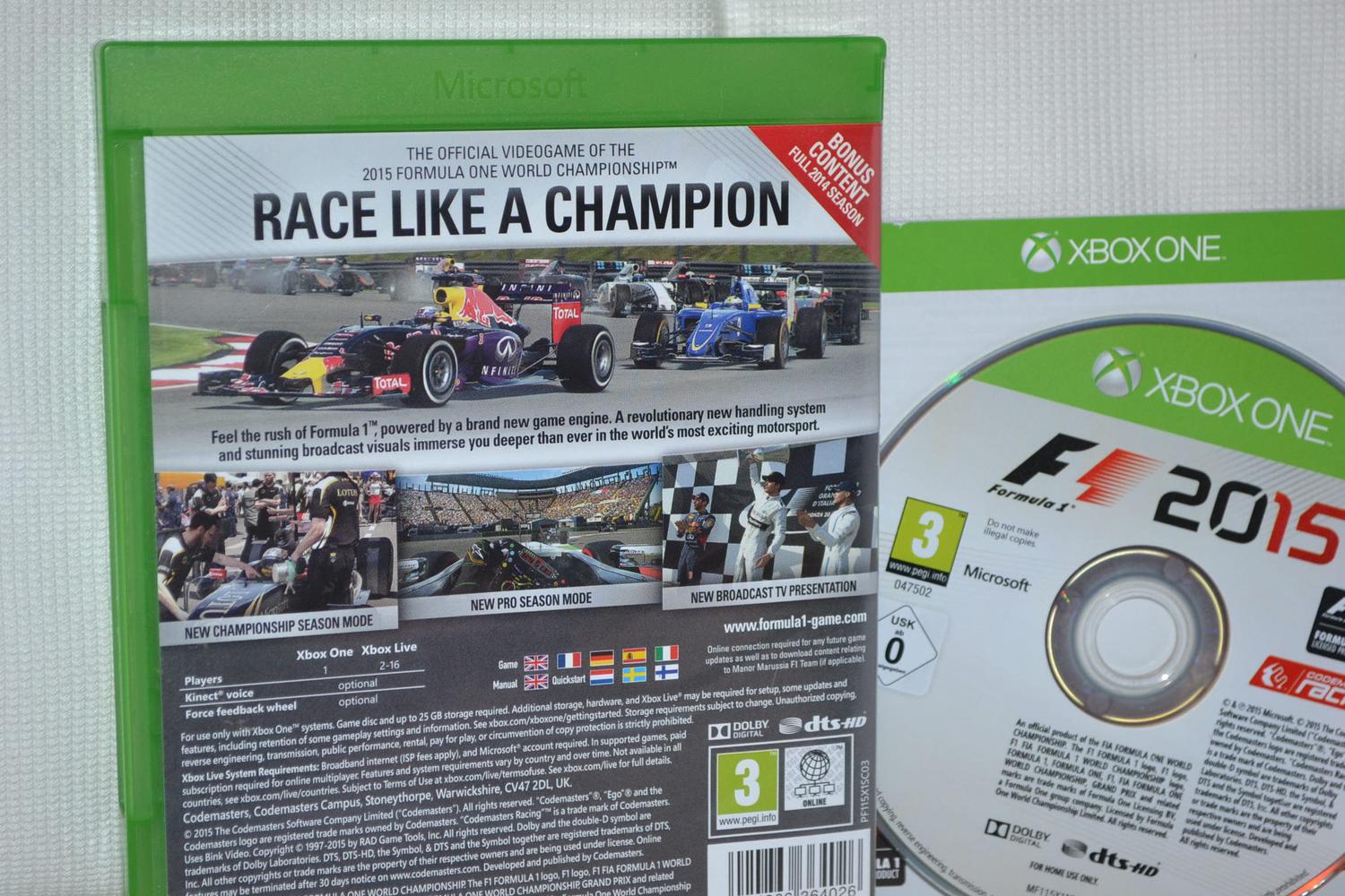 F1 2015 Formula 1 Xbox One Fint Skick