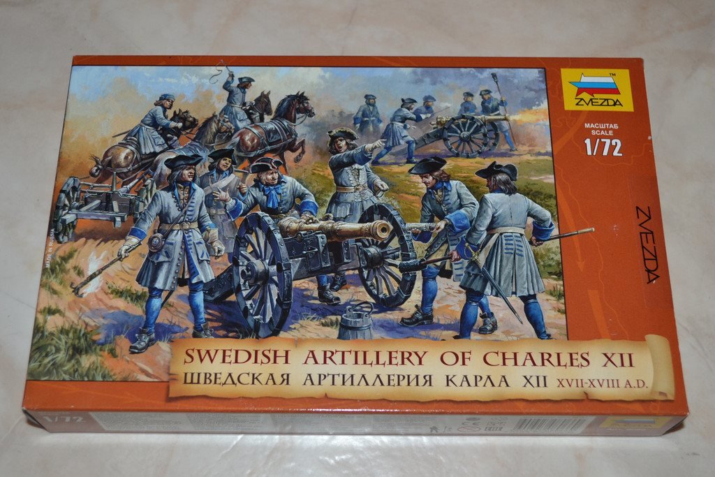 Svenskt Artilleri Dragoner Karl den 12:e XII (Karoliner) 1:72 Zvezda