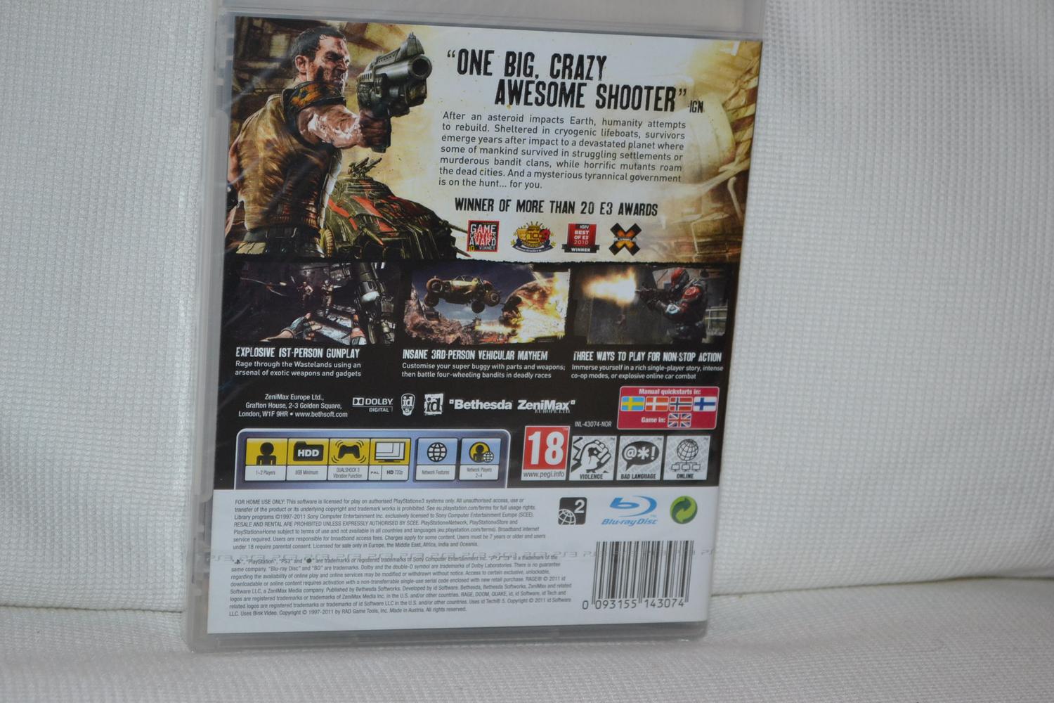 Rage Anarchy Edition PS3 Inplastad Ny