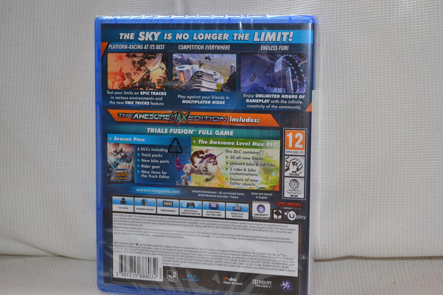 Trials Fusion The Awesome Max Edition PS4 Playstation 4 Inplastad Ny