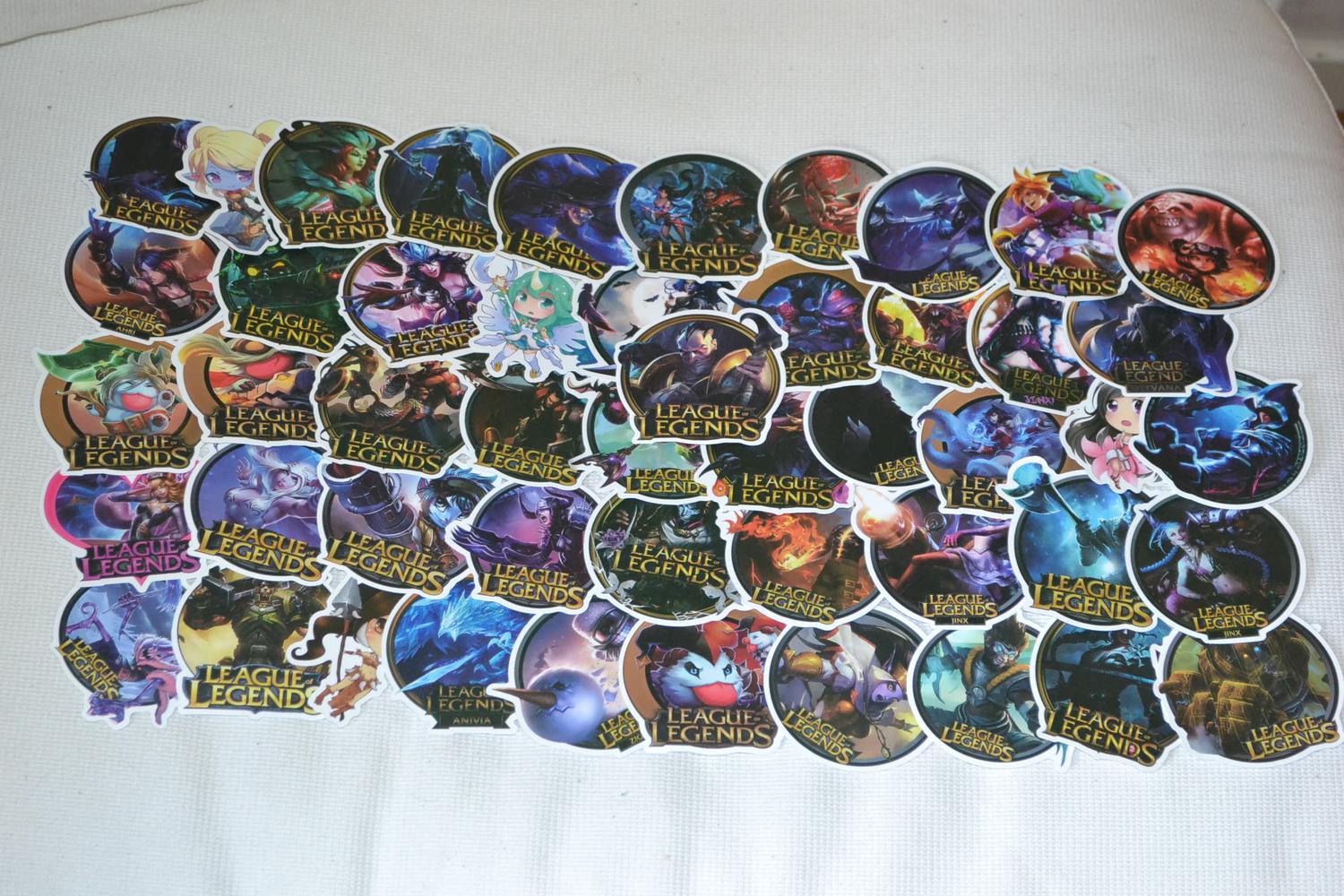 League of Legends Logo 50st Klistermärken Stickers 8-6cm Ny