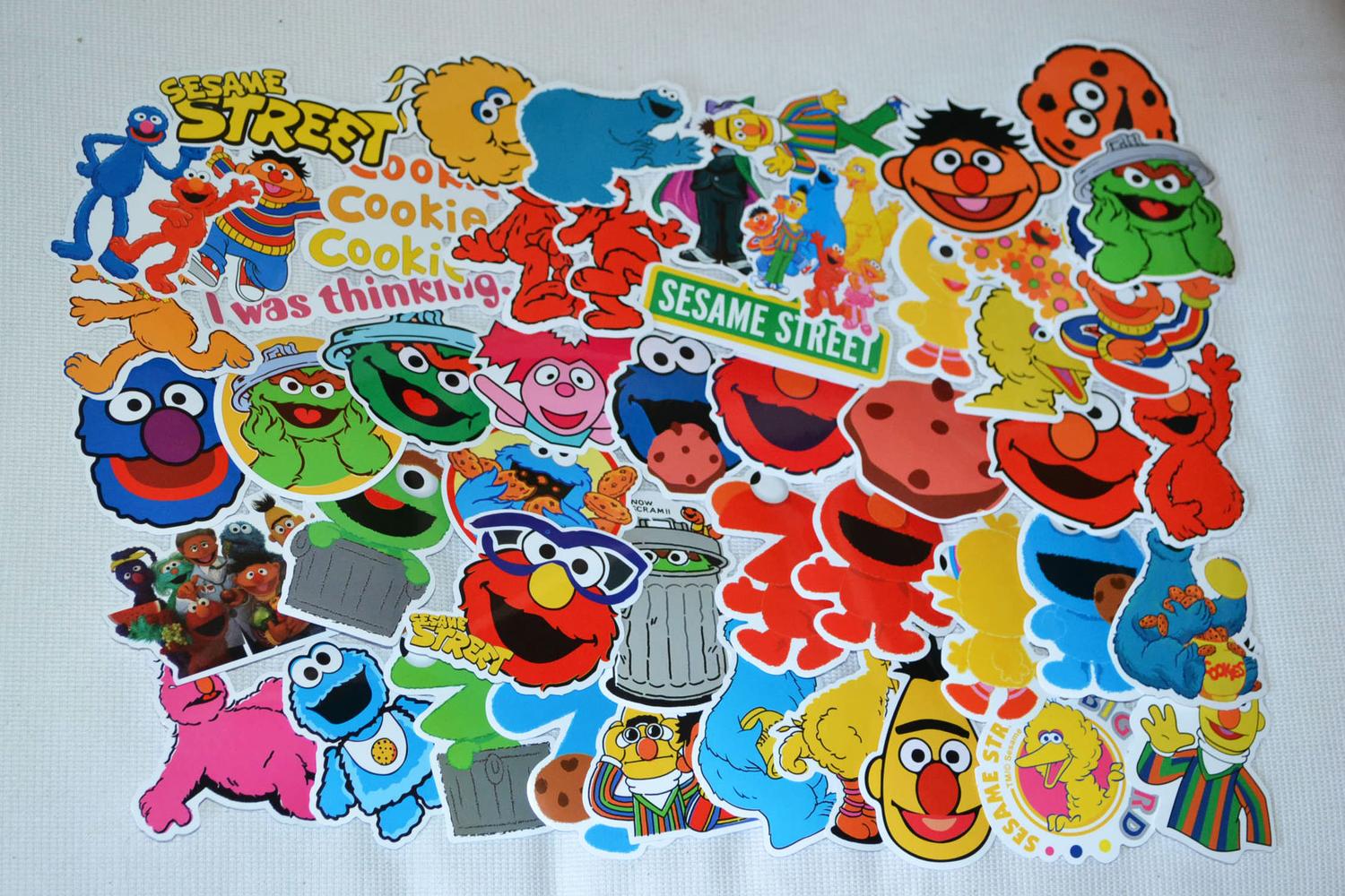 Sesame Street 51st Klistermärken Stickers 8-5cm Ny