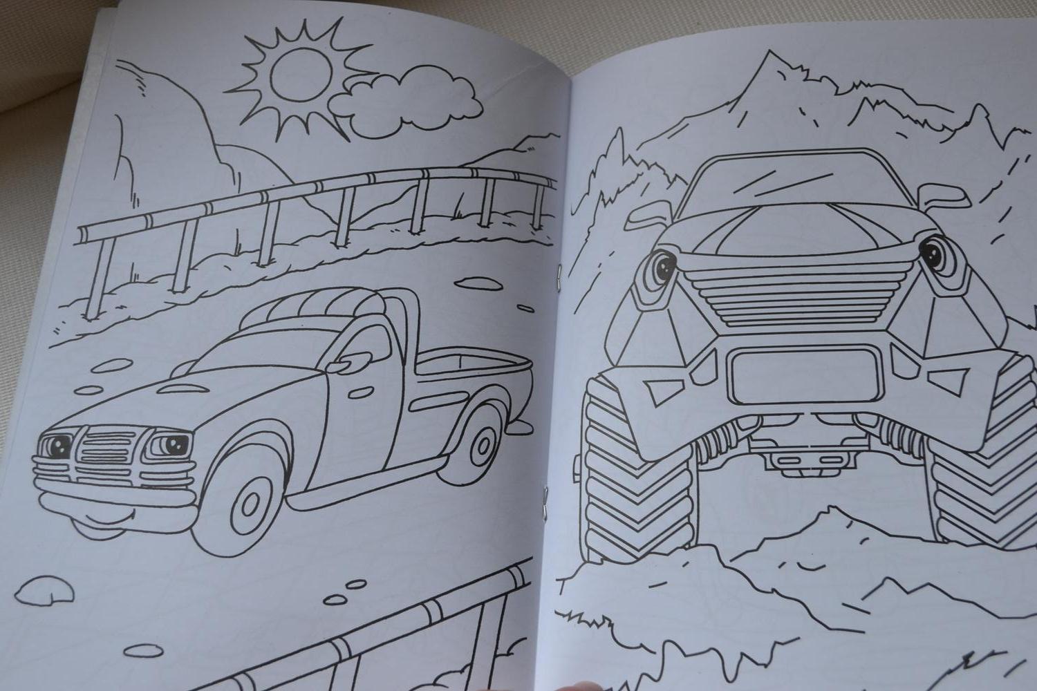 Målarbok Car Race Bilar A4 16sidor Barn Ny