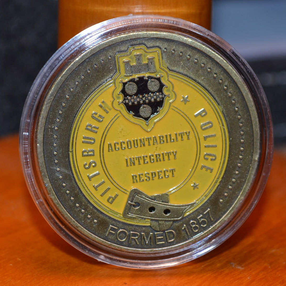 Pittsburgh Police 1857 Department (Saint Michael) Mynt Brons