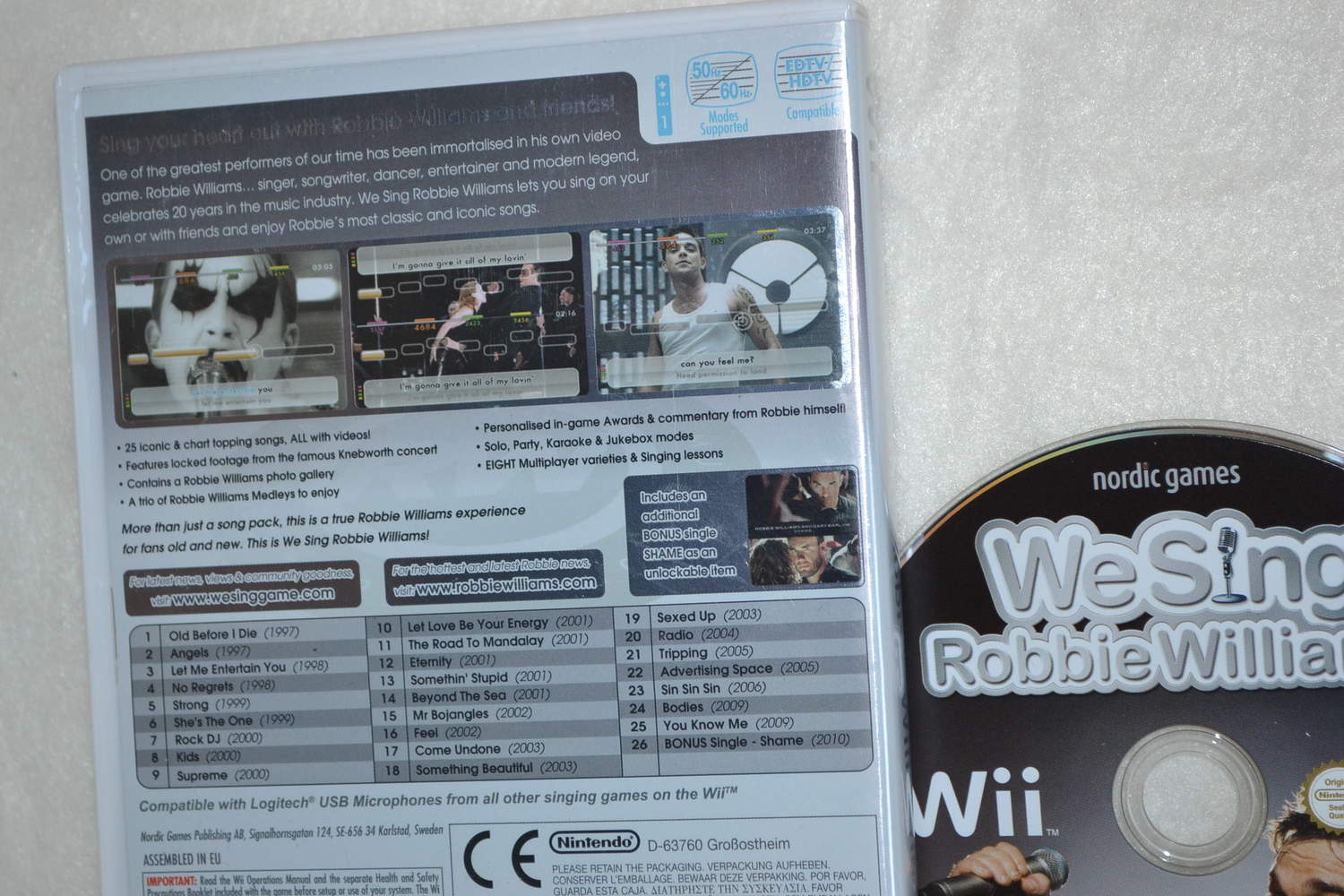 We Sing Robbie Williams Wii Nintendo (Utan Manual) Fint Skick