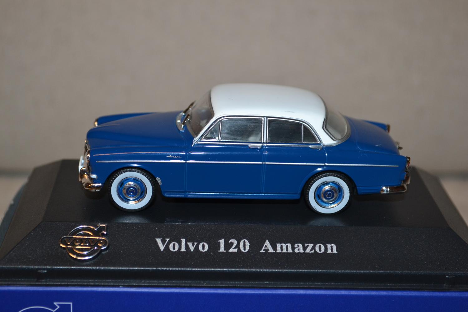 Volvo 120 Amazon 1965-1967 Blå/Vit 1:43 Editions Atlas 10cm Ny