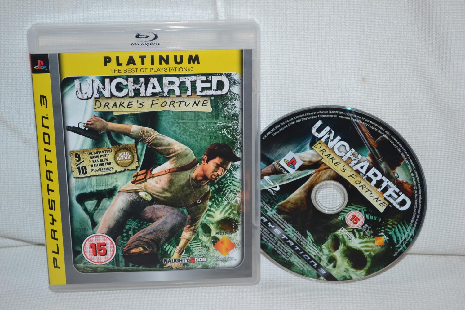 Uncharted Drakes Fortune PS3 Playstation 3 (Platinum Edition) Fint Skick