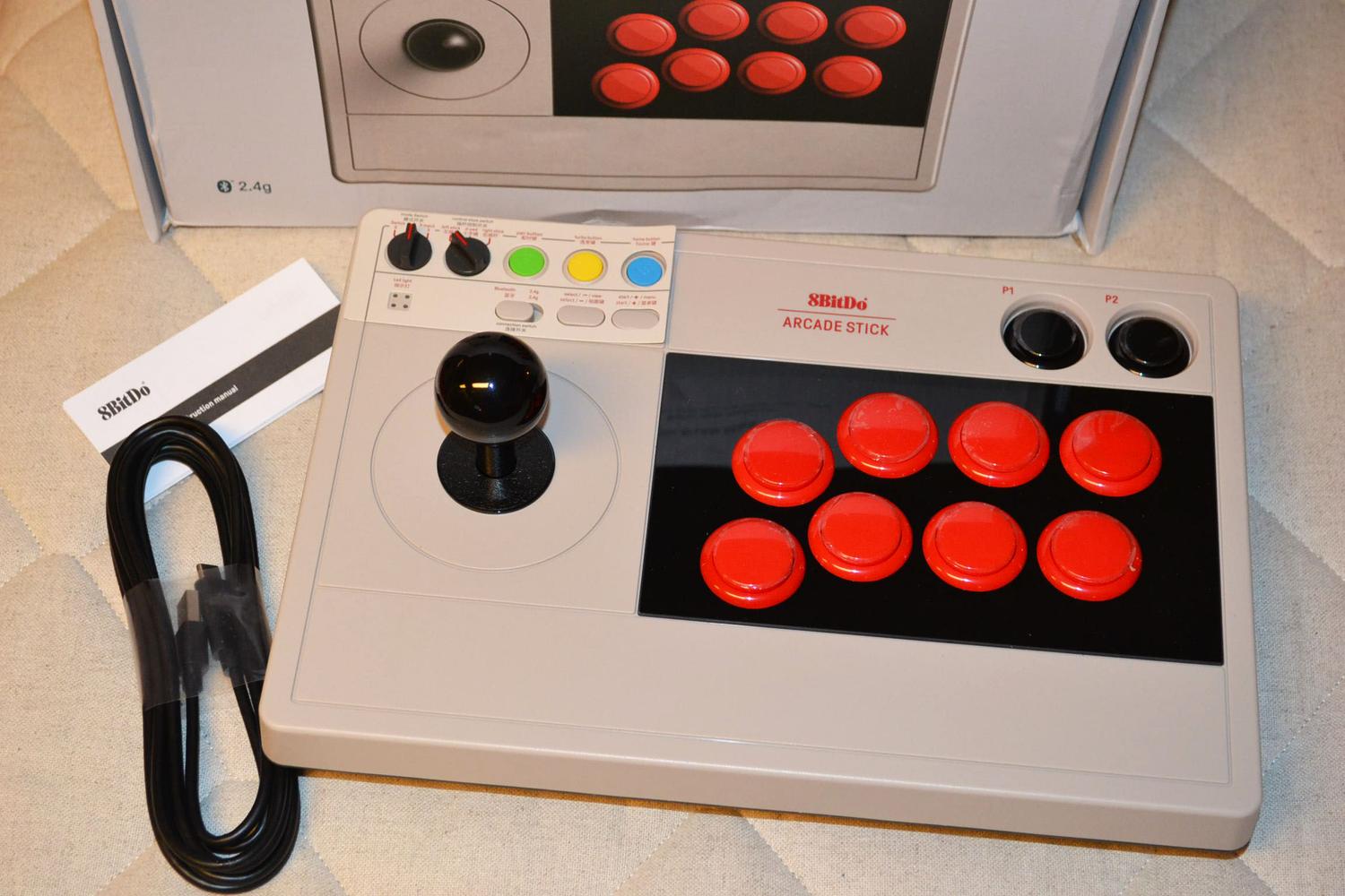 Arkad Joystick Kontroll Retro Grå 8bitdo Nintendo Switch/PC Ny