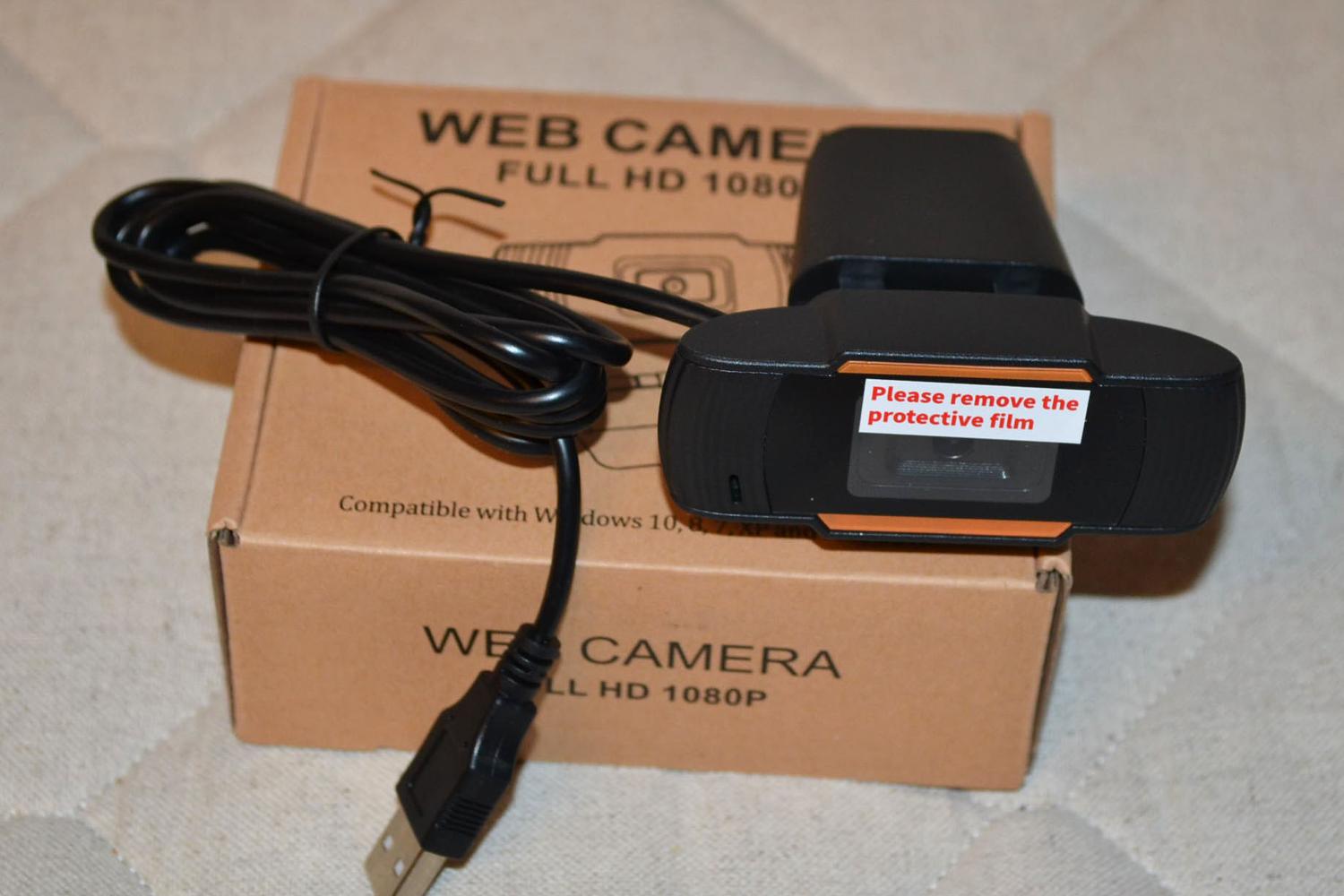 Webkamera 1080p HD m. Inbyggd mikrofon Autofokus (PC Windows) Ny