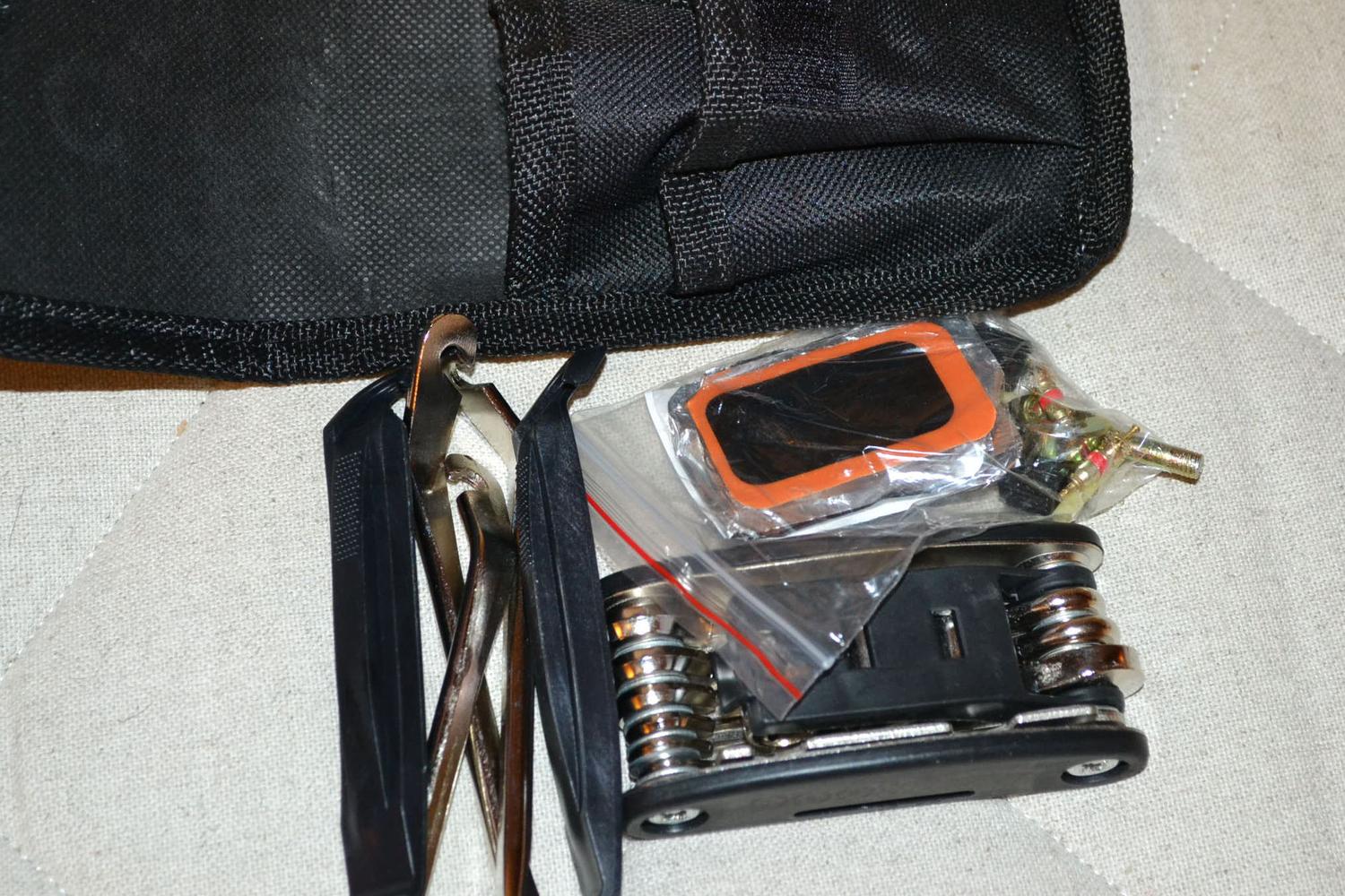 Reparationskit Cykel Reparation Väska m. Tillbehör Verktyg Ny