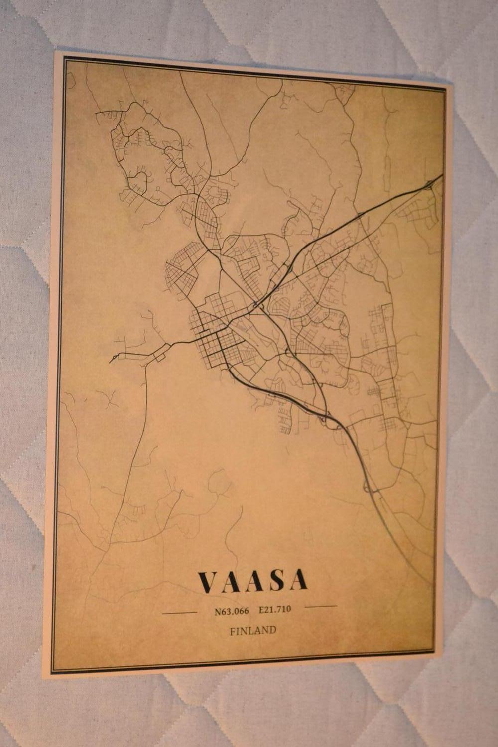 Vaasa Vasa Finland Vintage Poster Affisch 30*42cm Ny