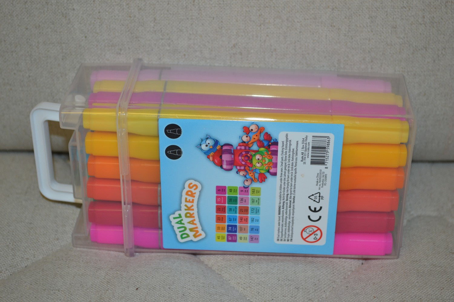 24 st Tuschpennor Pastell Dubbelsidiga Vattenbaserade Längd 14cm Ny