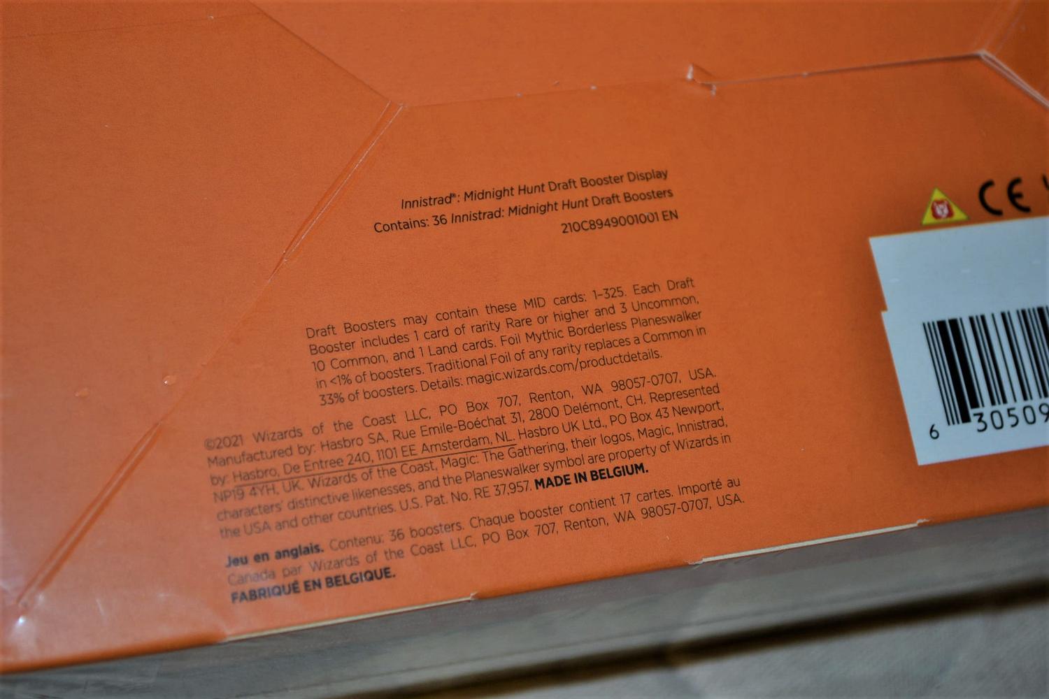 Innistrad: Midnight Hunt Draft Booster Display 36 Packs MTG ENG Ny