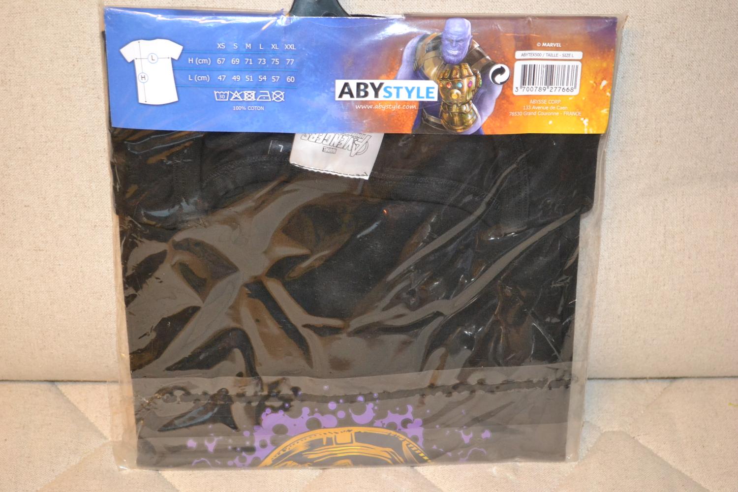 Marvel Infinite Avengers Gauntlet Svart T-Shirt Tröja Strl L Ny