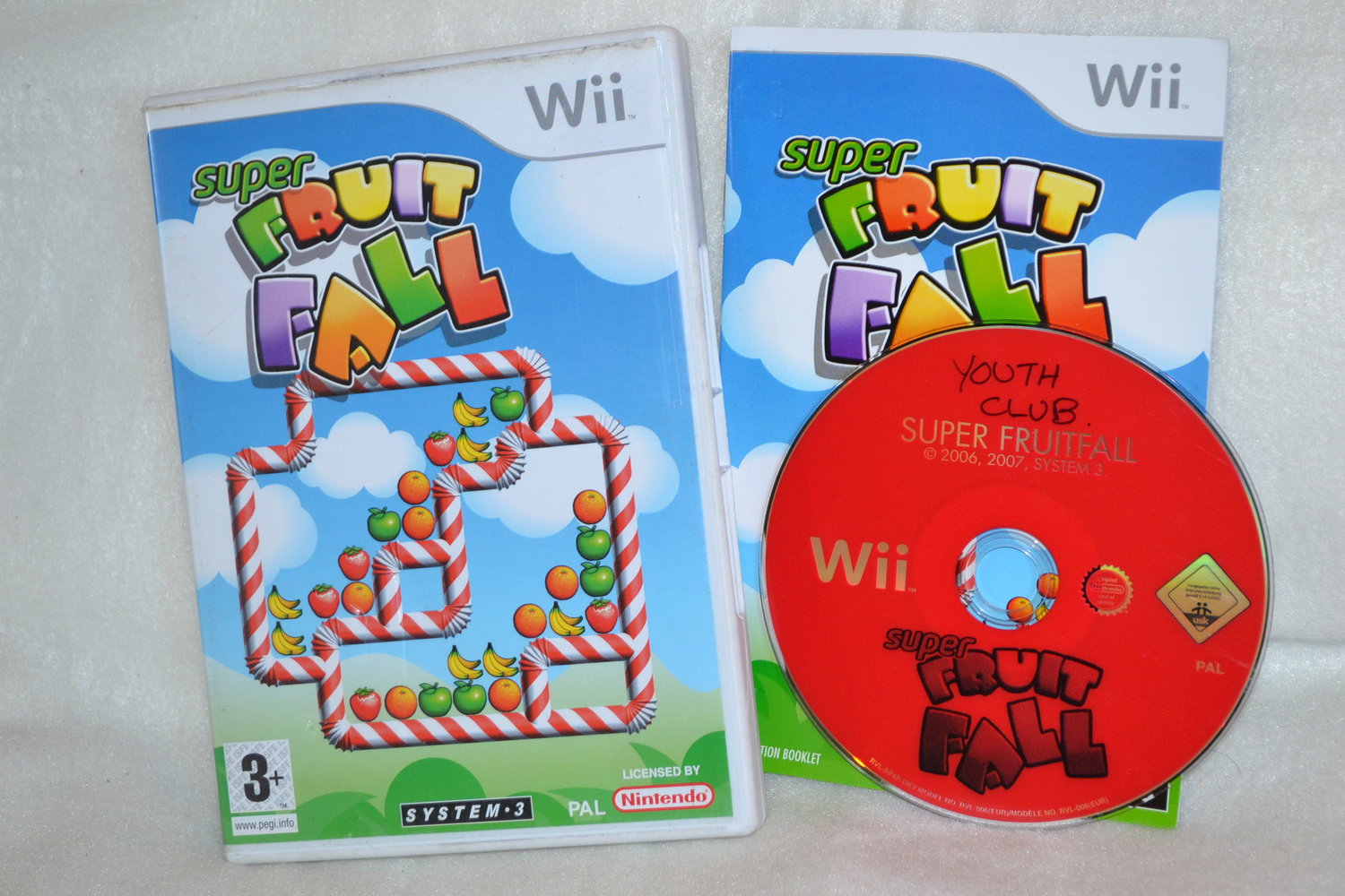 Super Fruit Fall Wii Nintendo Komplett Fint Skick