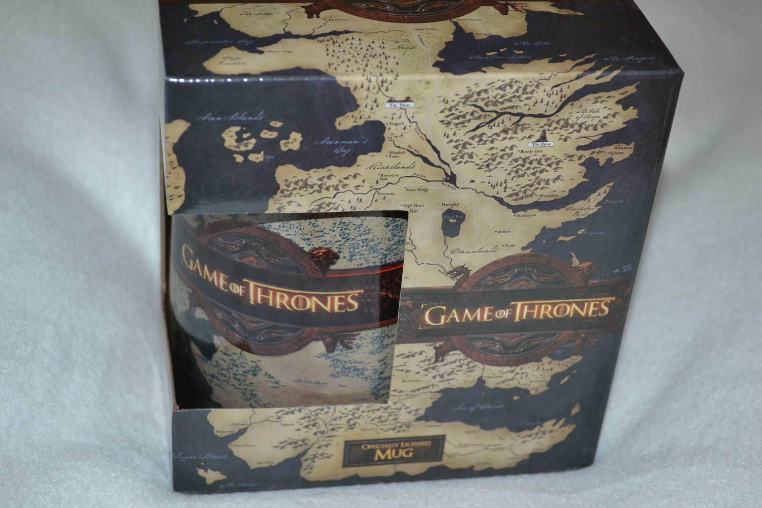 Världskartan m. Logo Game of Thrones Mugg Keramik Kopp 14cm Ny