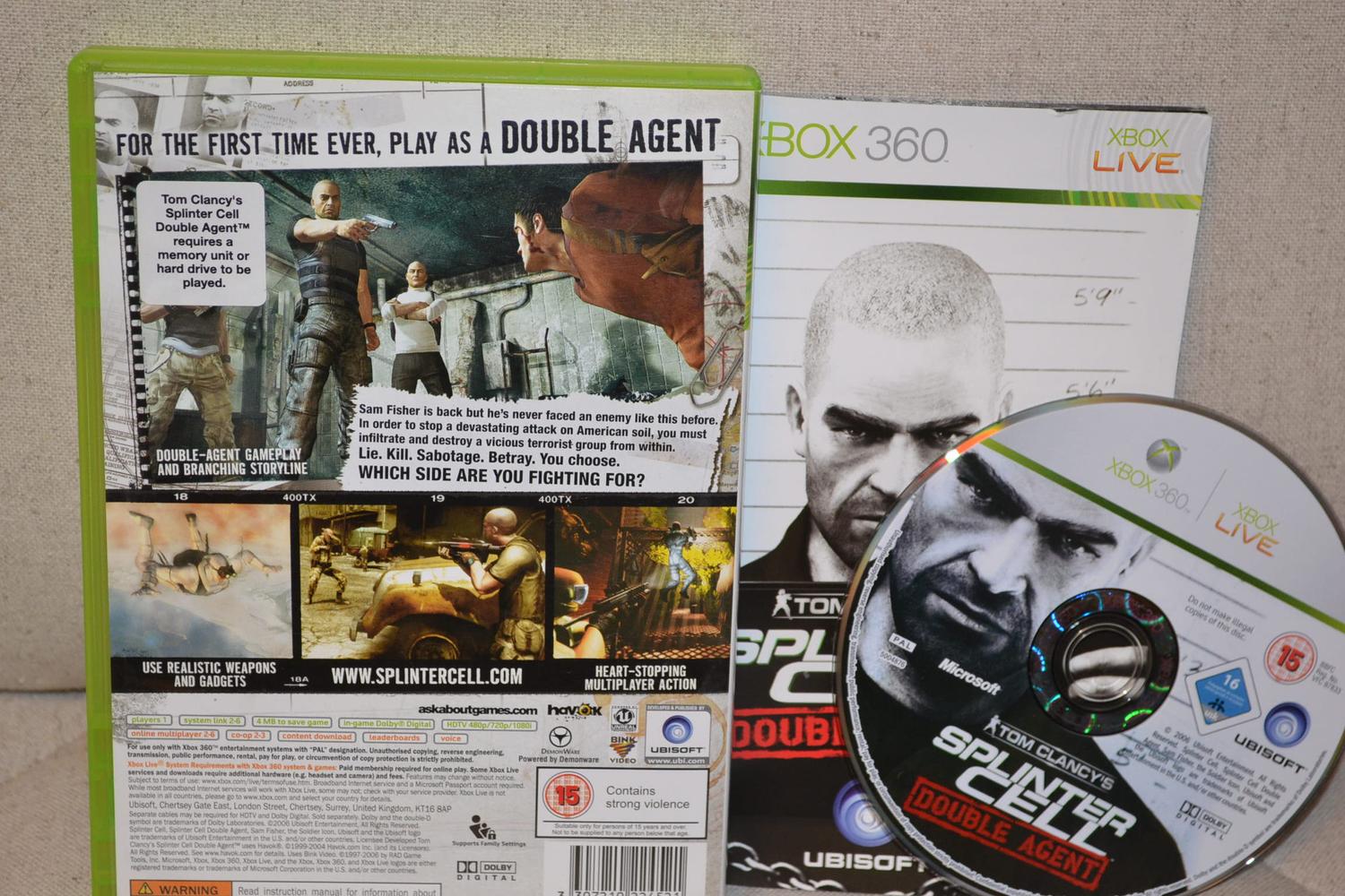 Tom Clancys Splinter Cell: Double Agent Xbox 360 Komplett Fint Skick