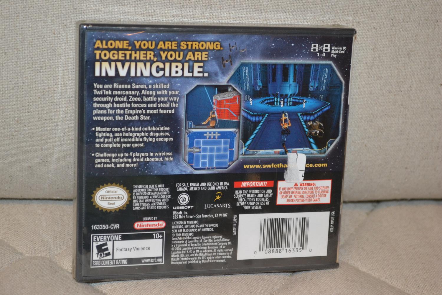 Star Wars Lethal Alliance NDS Nintendo DS NTSC Ny Inplastad