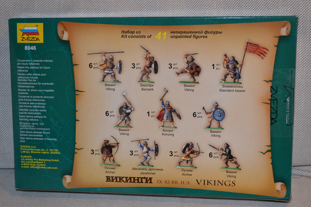 Vikingar / Vikings 1:72 Zvezda (ZV8046) 41st Figurer Plastso