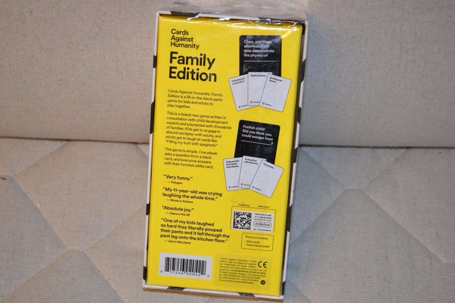 Cards Against Humanity Family Edition (ENG) Sällskapsspel Ny