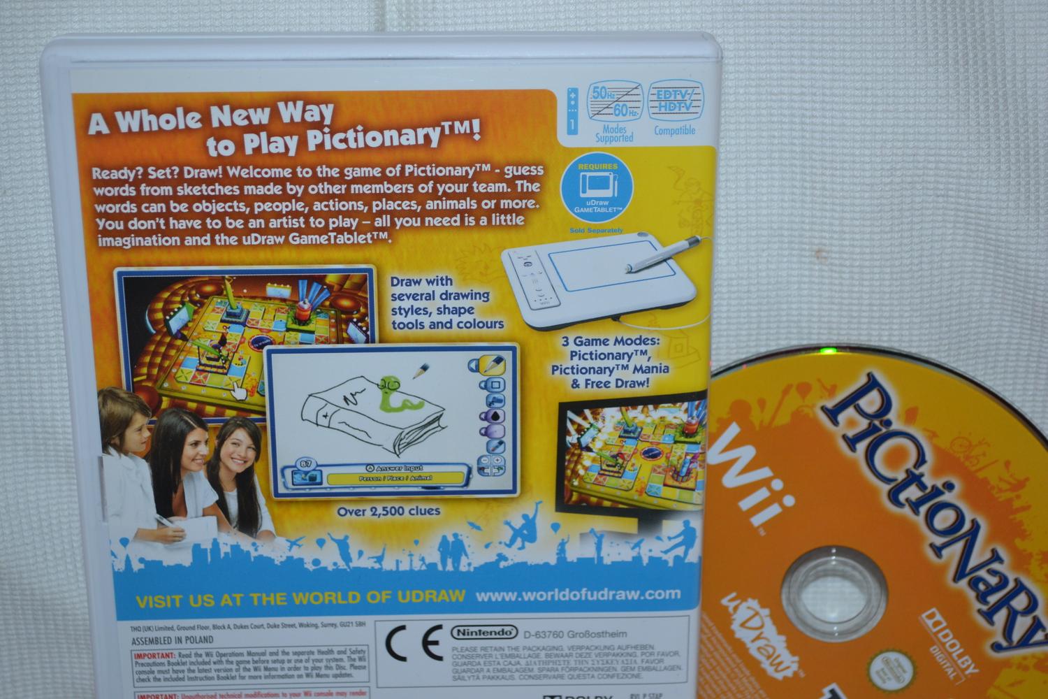 Pictionary uDraw Wii Nintendo (Utan Manual) Fint Skick