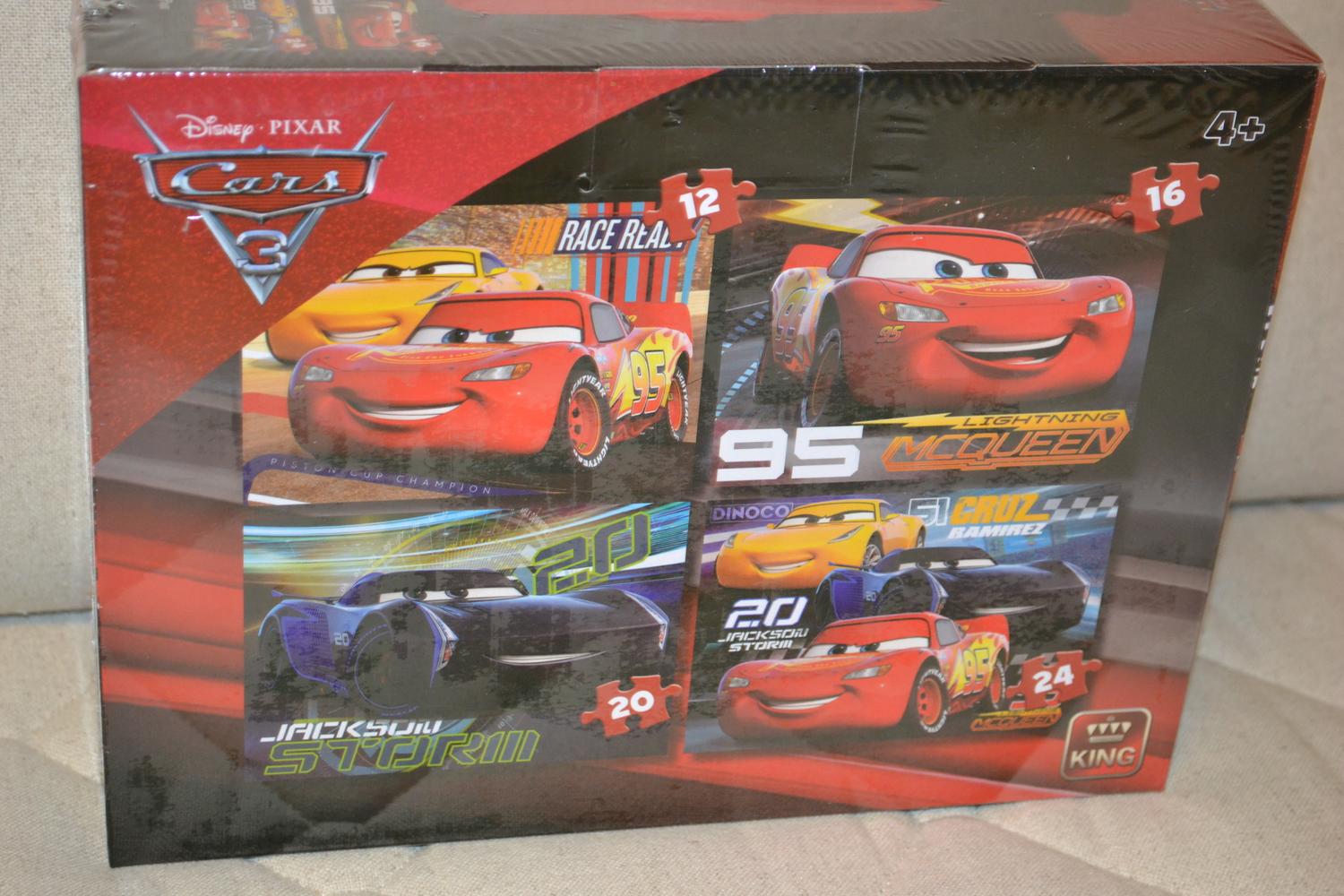 4st Pussel Bilar Disney McQueen Jackson Storm 27,5*19,5cm Vardera Ny