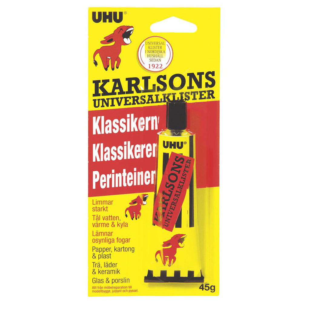 Karlsons Universalklister 45g (UHU) Klassikern 4617-D Karlssons Ny