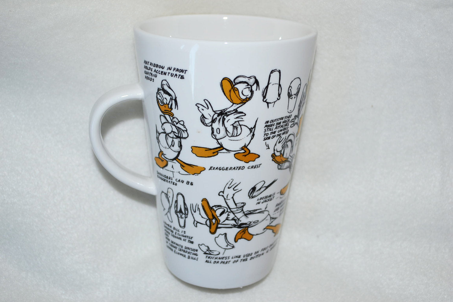Kalle Anka Ritningar "85år" Mugg (Lattemugg) Disney Donald Duck 4,5dl Ny