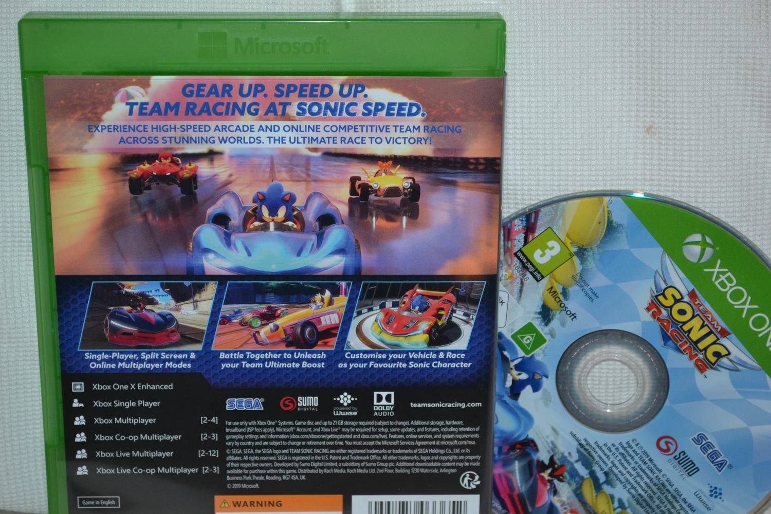 Team Sonic Racing Xbox One Fint Skick