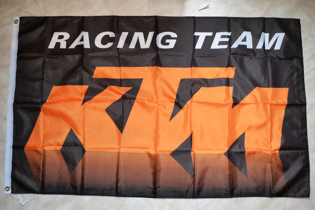 KTM Racing Team Flagga 90*150cm (Cross, Motorcross, Orange) Ny