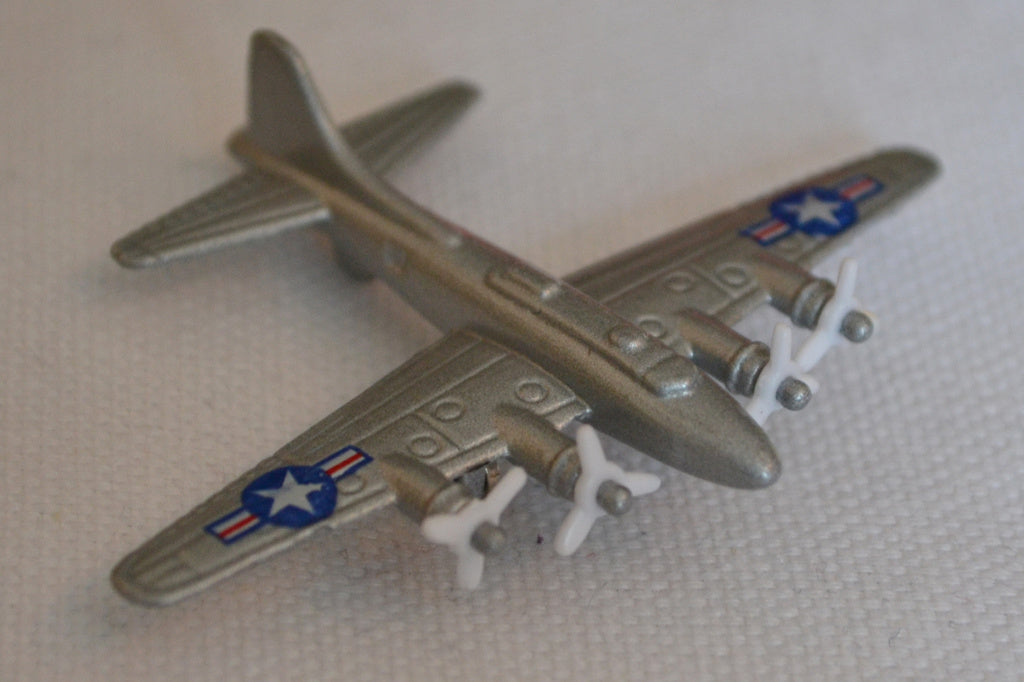 B-17 Grå USA Flygplan 5cm Andra Världskriget WW2 Rörlig Prop